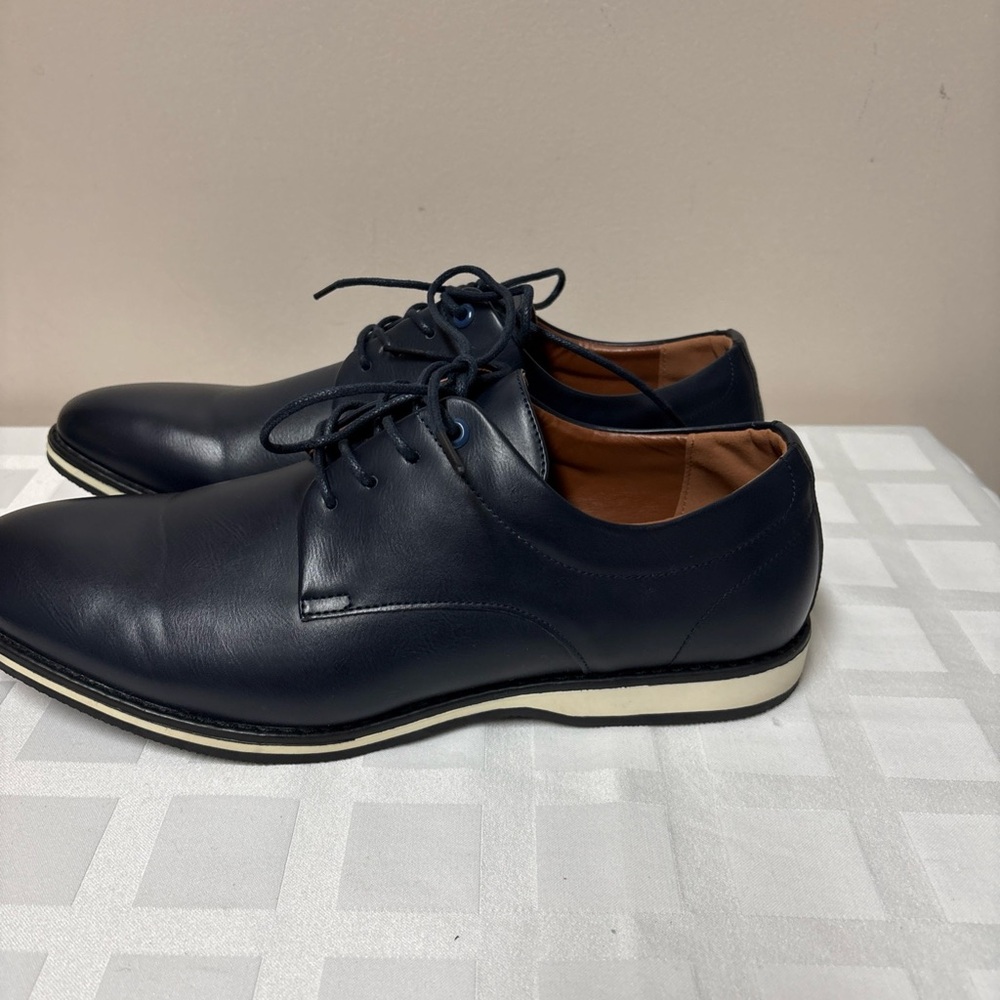Nine West Men’s Lace Dress Shoes 👞 In Size 11 Beautiful Blue Navy Color